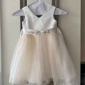 Toddler Girl Formal Dress/Flower Girl Satin Beaded